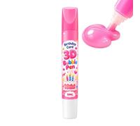 Stylo 3D Créatifs Colorés Sûrs à Séchage Rapide pour Arts et Loisirs | Stylos à Bulles École Travaux Manuels Impression Pour Classe Maternelle Crèche Fête Anniversaire 10ML rose