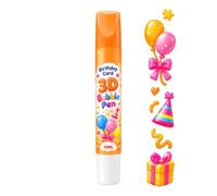 Stylo 3D Sans danger à séchage rapide et lisse loisirs créatifs DIY | Stylos à Bulles École Travaux Manuels Impression Pour Classe Maternelle Crèche Fête Anniversaire 10ML d'oranges