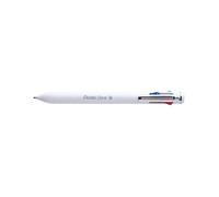 Stylo - 4 Couleurs - Pointe Moyenne - Corps Blanc - Pentel