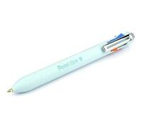 Pentel Stylo-bille izee 4 couleurs rétractable pointe large 1 mm clip métal vert menthe
