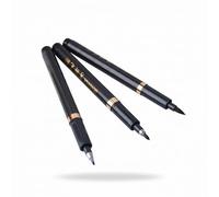 Stylo à bille à encre - 3 tailles, noir, Shodo japonais chinois, stylo de calligraphie pour débutants, écriture, signature, illustration, design (3 pièces)
