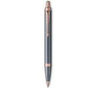 Parker Pens Stylo bille IM Touche Finale gris ardoise pointe moyenne encre bleue coffret cadeau
