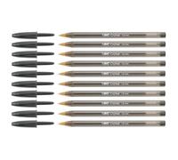 Stylo à bille - BIC - Cristal Large - Pointe large 1 6 mm - Encre noire - Lot de 10