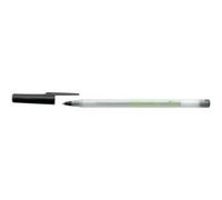 BIC Lot de 3 Stylos à bille ECOlutions Round Stic Corps Transparent Glacé Noir