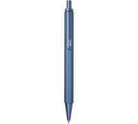 RHODIA 9383C - Stylo-Bille Rechargeable scRipt Corps Hexagonal en Aluminium Brossé - Bleu Navy - Pointe Rétractable à Bille Haute Précision 0,7 mm, Encre Noire - Collection scRipt
