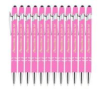 Stylo à bille coloré personnalisé, écriture en douceur, stylos à bille personnalisés avec texte, stylo à encre noire pour le personnel de bureau, l'école, les étudiants, écriture en douceur, 12pièces