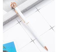 Stylo À Bille Couronne Métal Cristal Brillant, Stylo À Bille Boule Intéressant, Papeterie Scolaire Et De Bureau, 4 Pièces