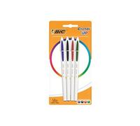 Bic Stylo à bille Cristal Up, 1,2mm, medium, Lot de 4
