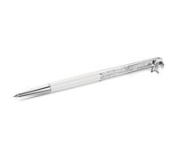 Stylo à bille Crystalline, Blanc, Laqué blanc, métal chromé OS