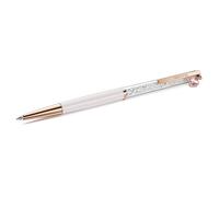 Stylo à bille Crystalline, Cœur, Rose, Laqué rose, placage de ton or rose OS