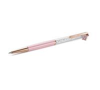 Stylo à bille Crystalline, Ourson, Rose, Laqué rose, placage de ton or rose OS