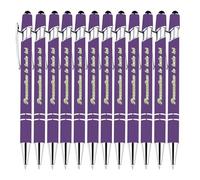 Stylo à bille d'affaires personnalisé, stylos à bille personnalisés avec nom d'entreprise, LOGO et URL, écriture en douceur, stylo à pointe moyenne, stylo à encre noire, toucher doux, 12pièces