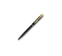 Stylo à bille Diplomat Traveller noir et or – corps métallique fin, recharge easyFlow, accents dorés