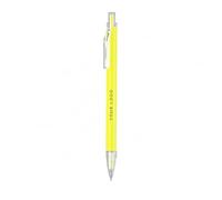 Stylo à bille en aluminium recyclé moderne personnalisé avec clip transparent, bouton poussoir, recharge d'encre bleue jumbo, stylo d'écriture cylindrique pour bureau, école et usage promotionnel