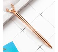 Stylo À Bille En Forme De Tête De Cerf, Luxueux, Unique, Créatif, Mignon, Animal, Design De Noël, Pour Garçons Et Filles, Papeterie Scolaire Et De Bureau