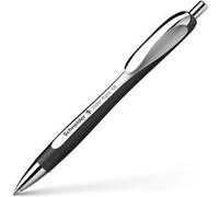 Stylo à bille - Encre bleue - Pointe large - Corps blanc/noir - Rétractable - Schneider Slider Rave