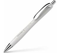 Stylo à bille - Encre bleue - Pointe large - Corps gris - Rétractable - Schneider Slider Rave Gris