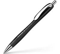 Stylo à bille - Encre bleue - Pointe large - Corps noir - Rétractable - Schneider Slider Rave Noir