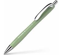 Stylo à bille - Encre bleue - Pointe large - Corps vert - Rétractable - Schneider Slider Rave Vert
