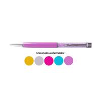 Stylo À Bille - Encre Bleue - Pointe Moyenne - Avec Cristaux Strass - Couleurs Assortis