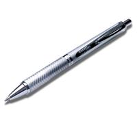 Stylo à bille "EnerGel BL-407", bleu, 0,35 mm, mécanisme de pression, corps argenté, PENTEL BL407-A