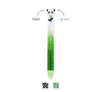 Legami Stylo bicolore Click&Clack Panda, encre noire et verte, pointe 1 mm