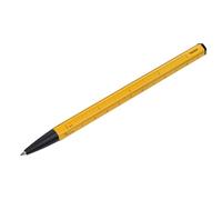 Stylo à bille multitâche avec mine D1 noire - CONSTRUCTION BASIC - règle en centimètres/pouces, échelle 1:20/1:50 - changement de mine facile - aluminium, métal - jaune, noire - Original TROIKA