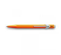 Stylo À Bille - Orange Fluo - Métal - Encre Bleue - Pointe Moyenne - Caran D'ache - 849