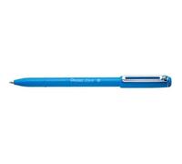 Stylo-bille pentel izee a capuchon pointe moyenne 1mm encre faible viscosite rechargeable bleu ciel