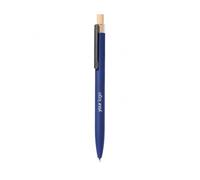 Stylo à bille personnalisé doux au toucher avec bouton poussoir en bambou, recharge jumbo, stylo d'écriture à encre bleue, compatible avec gravure laser, clip en métal