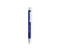 Stylo à bille personnalisé en aluminium avec finition en caoutchouc doux au toucher, recharge d'encre bleue jumbo, stylo rétractable à bouton-poussoir, stylo de bureau prêt à être gravé au laser