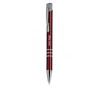 Stylo à bille personnalisé en aluminium recy vec recharge d'encre bleue Jumbo | Stylo rétractable à bouton poussoir | Stylo d'écriture de qualité supérieure respectueux de l'environnement pour