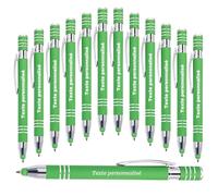 Stylo à bille personnalisé, informations commerciales personnalisées, nom, numéro de téléphone, bon pour une utilisation au bureau, stylo à encre noire, stylos personnalisés avec stylet - 12Pièces