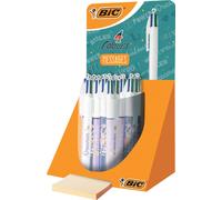 Stylo à bille rétractable BIC 4Colours Messages Présentoir de comptoir 20 stylos