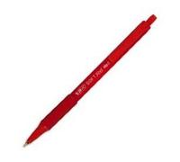 Stylo bille Bic Softfeel rouge rétractable pointe 1 mm - écriture moyenne
