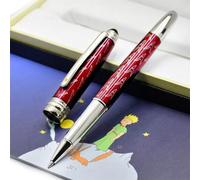 Stylo À Bille Roller Bleu Foncé Mss Le Petit Prince 163, Papeterie De Luxe Mb Avec Numéro De Série Little Prince + Pochette En Cuir