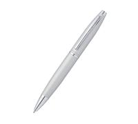 CROSS Stylo à bille Calais en chrome satiné Coffret-cadeau de luxe ; stylo à bille moyenne rechargeable.