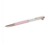 Stylo à bille Crystalline, Ourson, Rose, Laqué rose, placage de ton or rose OS