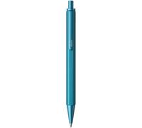 RHODIA 9386C - Stylo-Bille Rechargeable scRipt Corps Hexagonal en Aluminium Brossé - Turquoise - Pointe Rétractable à Bille Haute Précision 0,7 mm, Encre Noire - Collection scRipt