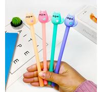 Stylo À Encre Gel Couleur Bonbon Love Cat, 2 Pièces/Lot, Cadeau Promotionnel, Papeterie Fournitures Scolaires Et De Bureau