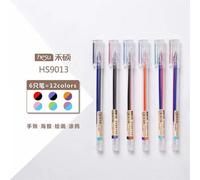 Stylo À Encre Gel Double Ligne 12 Couleurs, Nouveauté 6, Stylos D'écriture Coréens Pour Scrapbooking, Journal, Peinture, Papeterie Kawaii