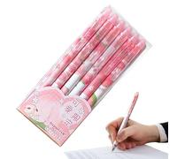 Stylo à encre gel rétractable - Ensemble de stylos à encre gel effaçable, pointe fine avec encre lisse, motif dessin animé pour l'école et le bureau, écriture avec design coloré, fournitures de
