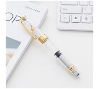 Stylo À Encre Transparente À Piston De Haute Qualité, Nouvelle Version Améliorée Colorée 3008, Stylo À Encre Dorée Ef/F Nib & Trim, Cadeau De Bureau Et D'école