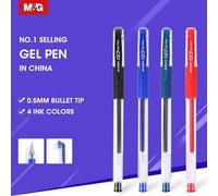 Stylo À Gel Extra Fin 0.5mm, Stylo À Bille Enroulante, Noir, Bleu, Rouge, Pour Papeterie Scolaire Et De Bureau