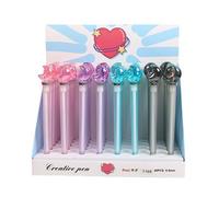 Stylo À Gel Rotatif En Cristal Et Lune, 40 Pièces/Lot, Mignon, 0.5mm, Encre Noire Neutre, Fournitures Scolaires Et De Bureau, Cadeau Promotionnel