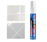 Stylo à joint blanc - Mastic colorant imperméable - Stylos colorants pour joints de carrelage - Pour salle de bain, cuisine, , évier, comptoir, céramique, sol, plafond, mur