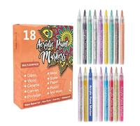 Stylo à ongles vivant - 18 couleurs - Outil de peinture à pointe fine - Design artistique durable - Pinceau à pointillage de précision - Accessoire fonctionnel - Crayons de salon pour fête, mariage
