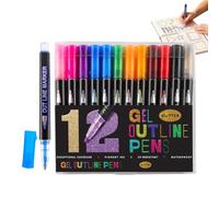 Stylo à peinture pailletée Feutres Scintillants pour Écrire Colorier | Marqueurs Shimmer pour Garçons Adultes Maison École Journaling Scrapbook Loisirs Créatifs Artisanat