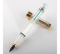 Stylo À Plume À Piston Correcteur De Posture, Stylo À Encre Blanche En Plastique Transparent, Nib Ef F, Pour L'école Et Le Bureau