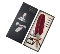 Stylo À Plume Classique Rétro, 5 Plumes, Calligraphie Anglaise, Avec Encre D'écriture, Kit De Papeterie, Boîte-Cadeau Q1jc